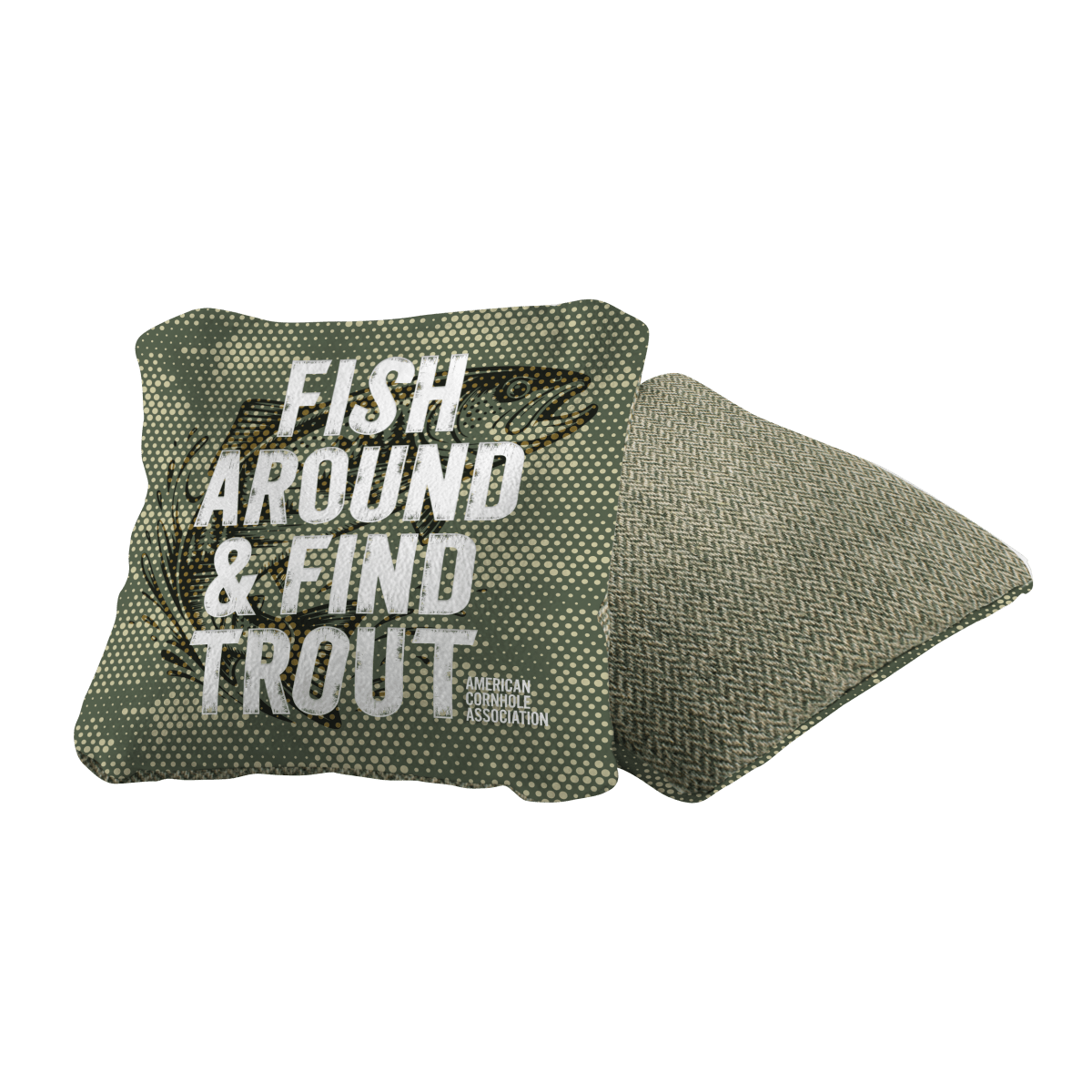 Fish Around Find Trout Limited Edition Synergy Soft Cornhole Bags | 05.26 DROP - 107041-132 | American Cornhole Association