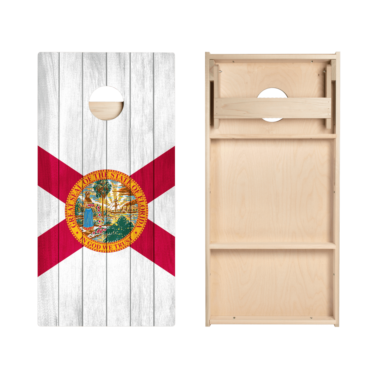 Florida Flag Star Cornhole Boards - ACA - 000113 | American Cornhole Association