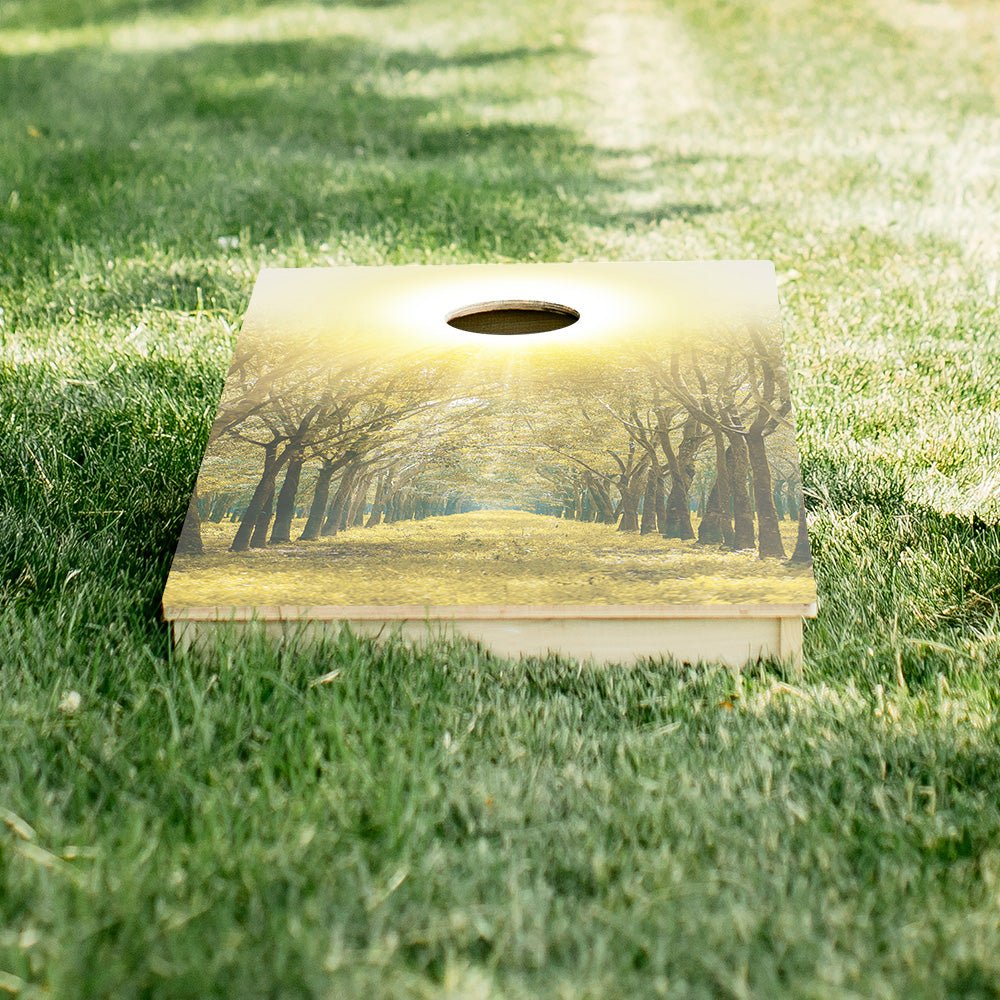 Forest Sunset Star Cornhole Boards - ACA - 000041 | American Cornhole Association