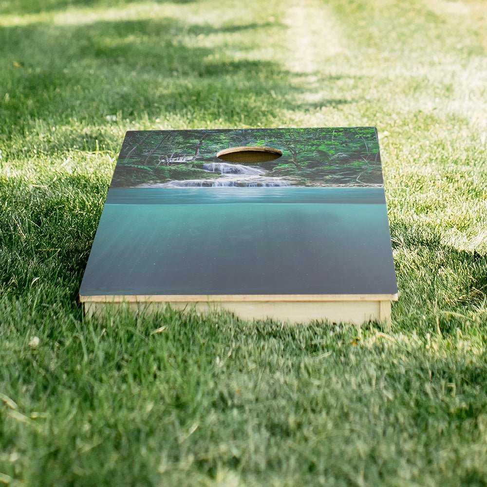 Forest Waterfall Star Cornhole Boards - ACA - 000039 | American Cornhole Association