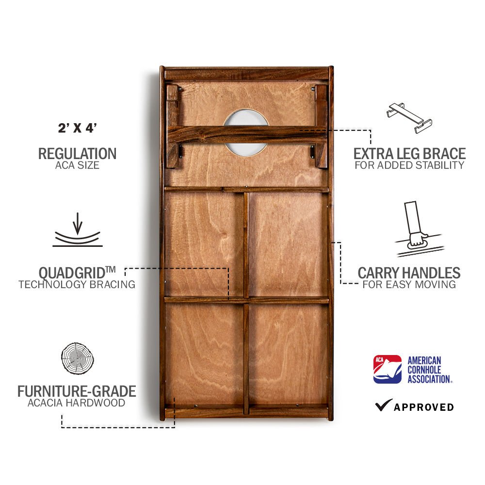 Gold ACA Badge Gold Series Cornhole Boards - American Cornhole Association