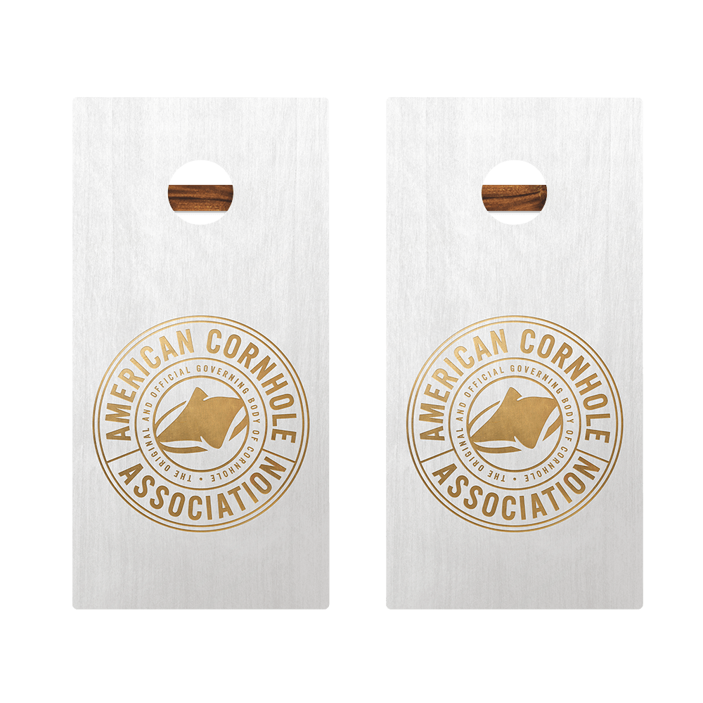 Gold ACA Badge Gold Series Cornhole Boards - American Cornhole Association