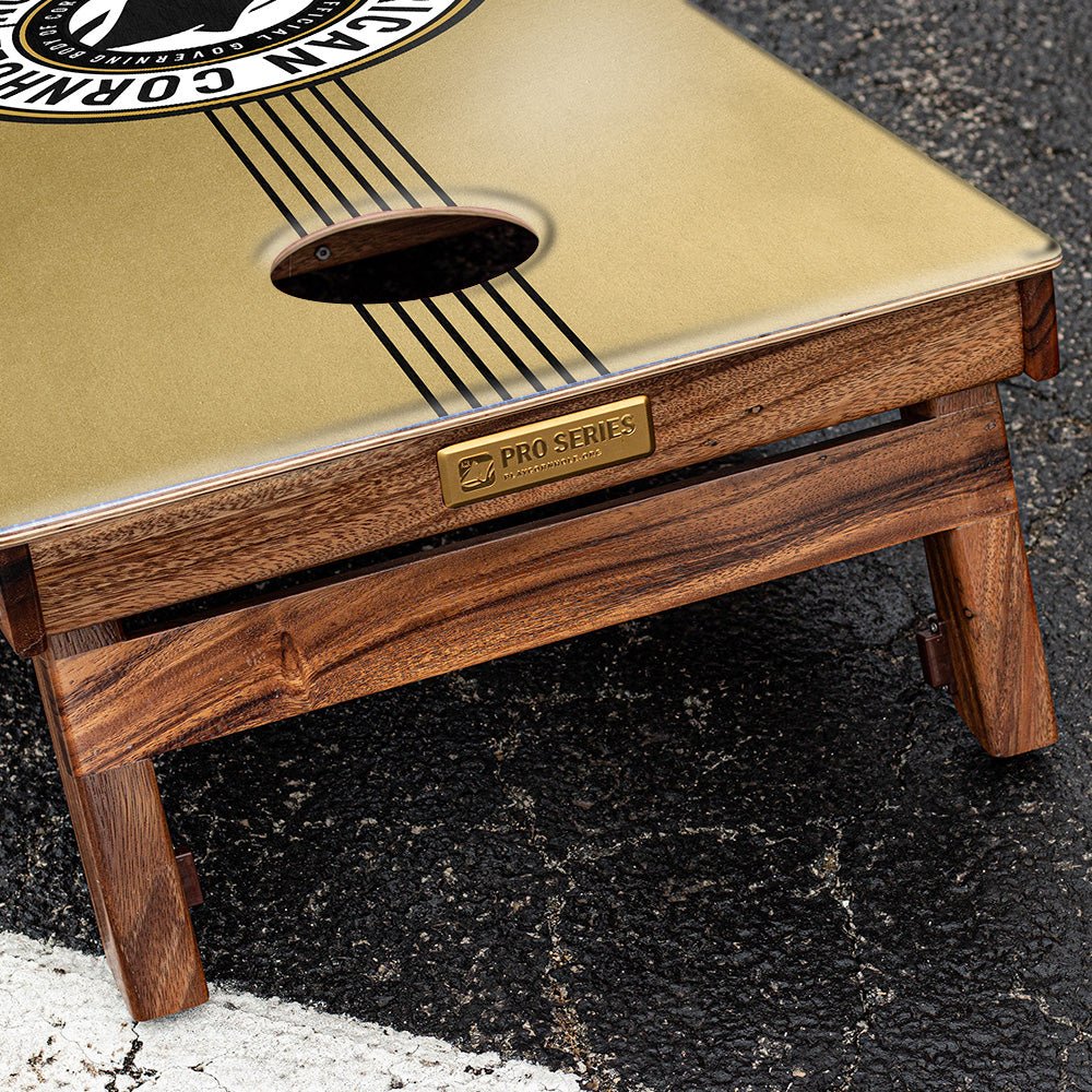 Gold Champ Stripes Gold Series Cornhole Boards - American Cornhole Association