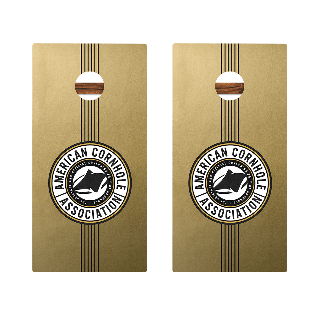 Gold Champ Stripes Gold Series Cornhole Boards - American Cornhole Association