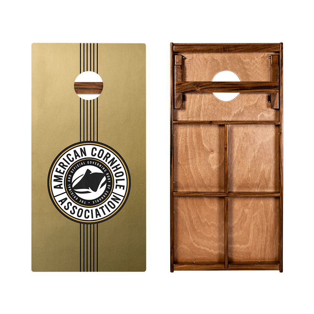 Gold Champ Stripes Gold Series Cornhole Boards - American Cornhole Association