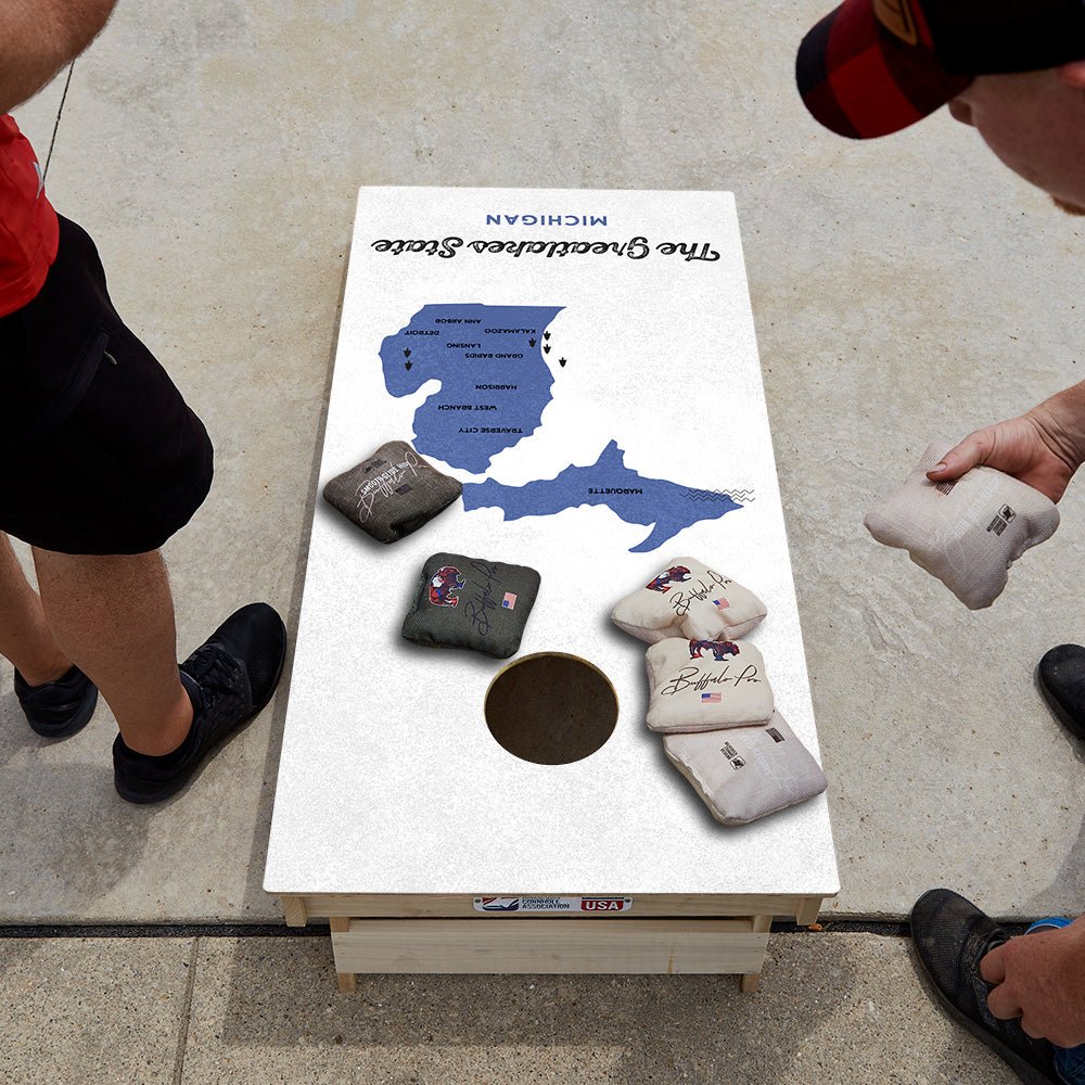 Great Lakes State Star Cornhole Boards - ACA - 000370 | American Cornhole Association