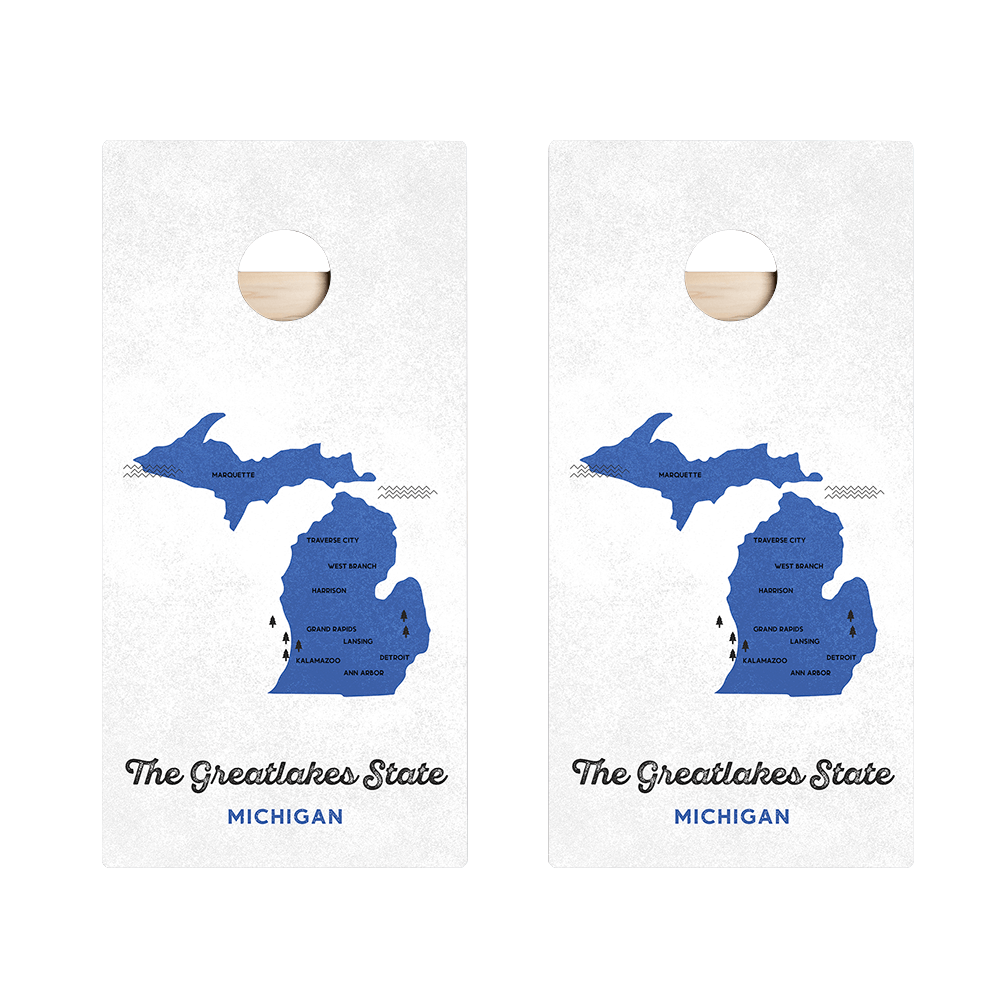 Great Lakes State Star Cornhole Boards - ACA - 000370 | American Cornhole Association