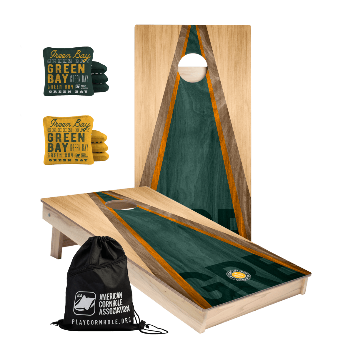Green Bay Tailgate Series Cornhole Set with Pro Bags