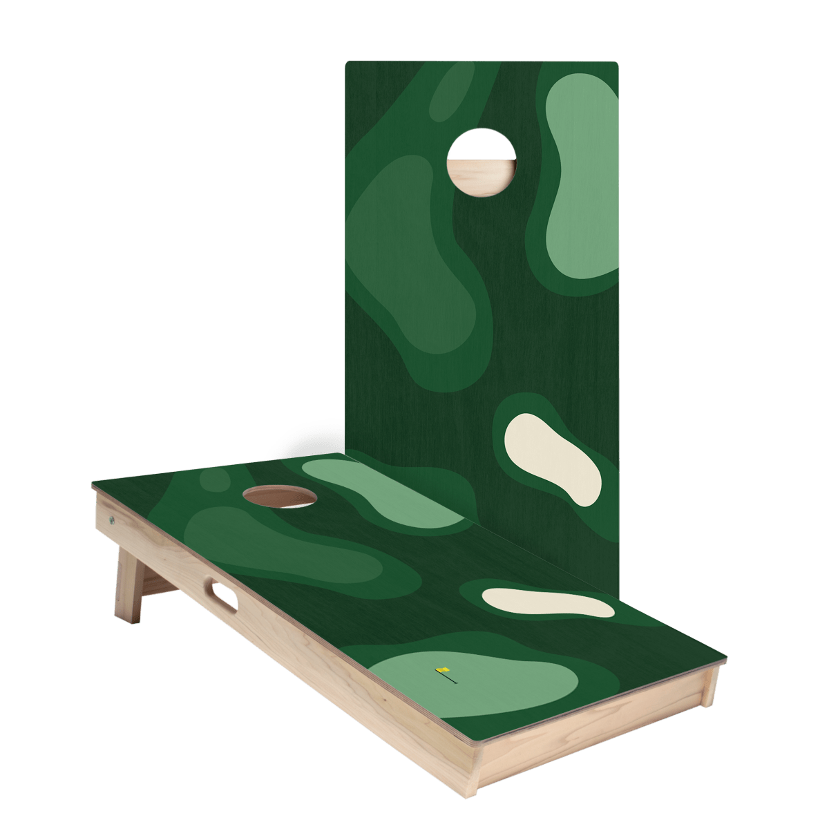 Green Golf Course Star Cornhole Boards, - American Cornhole Association
