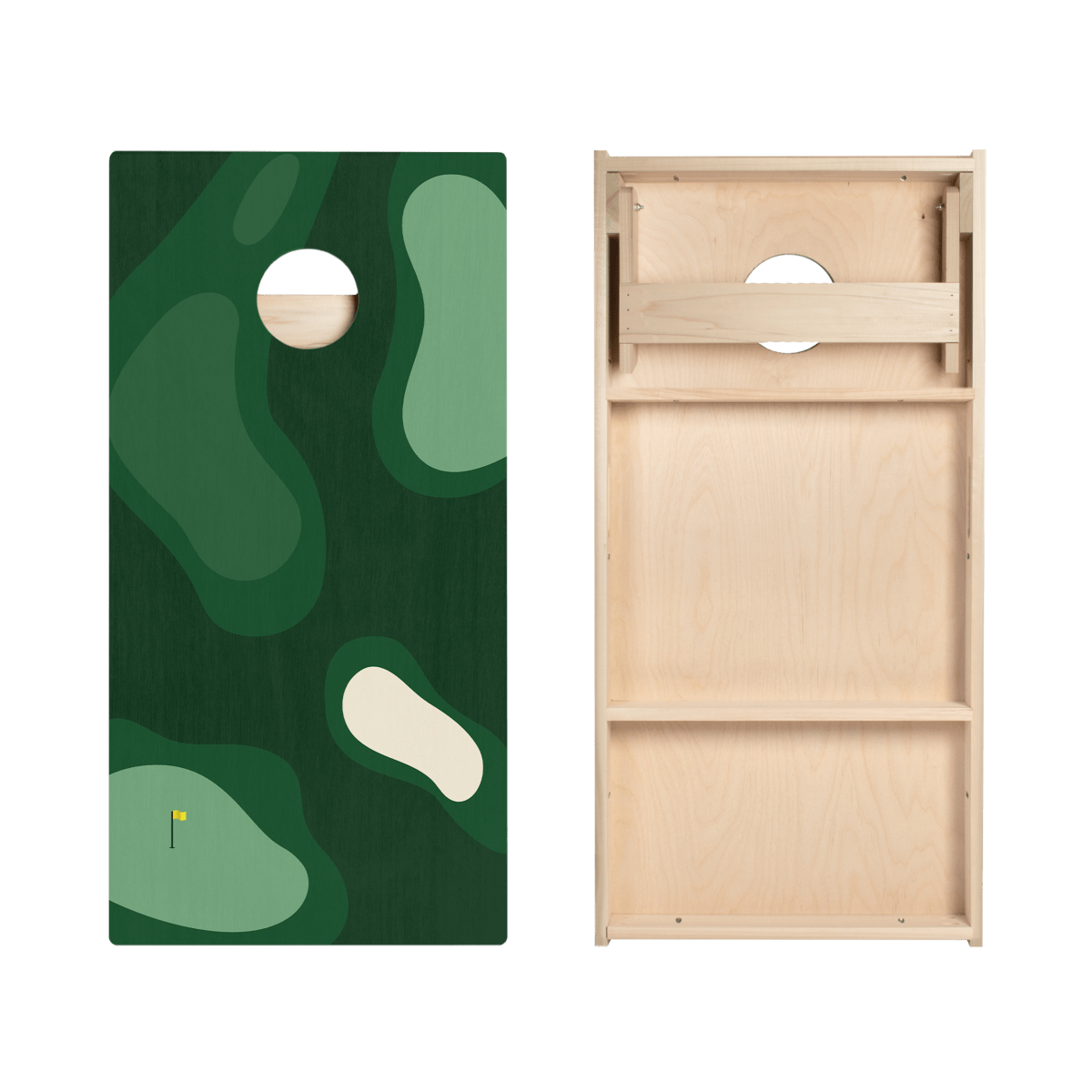 Green Golf Course Star Cornhole Boards, - American Cornhole Association