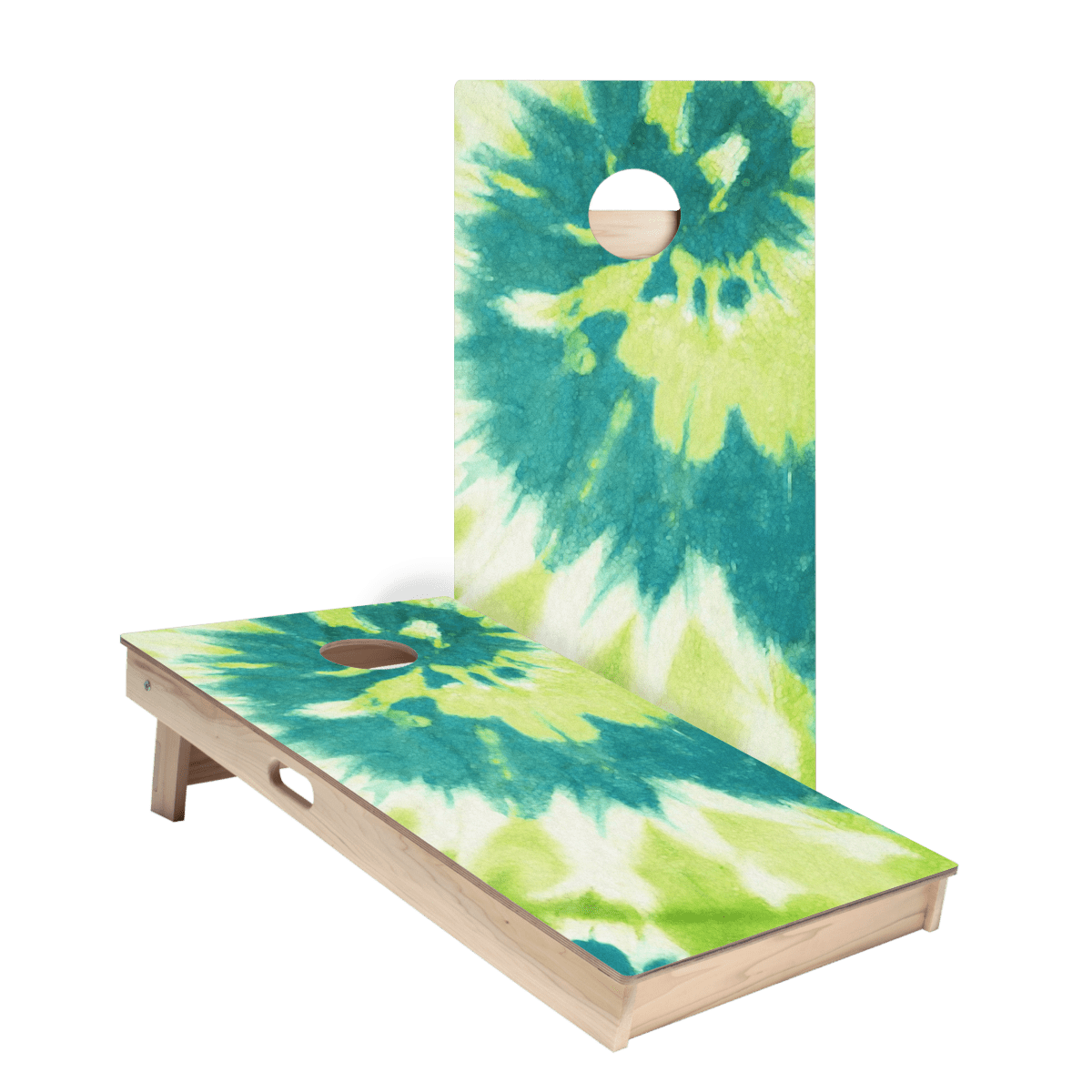 Green Tie - Dye Star Cornhole Boards, - American Cornhole Association