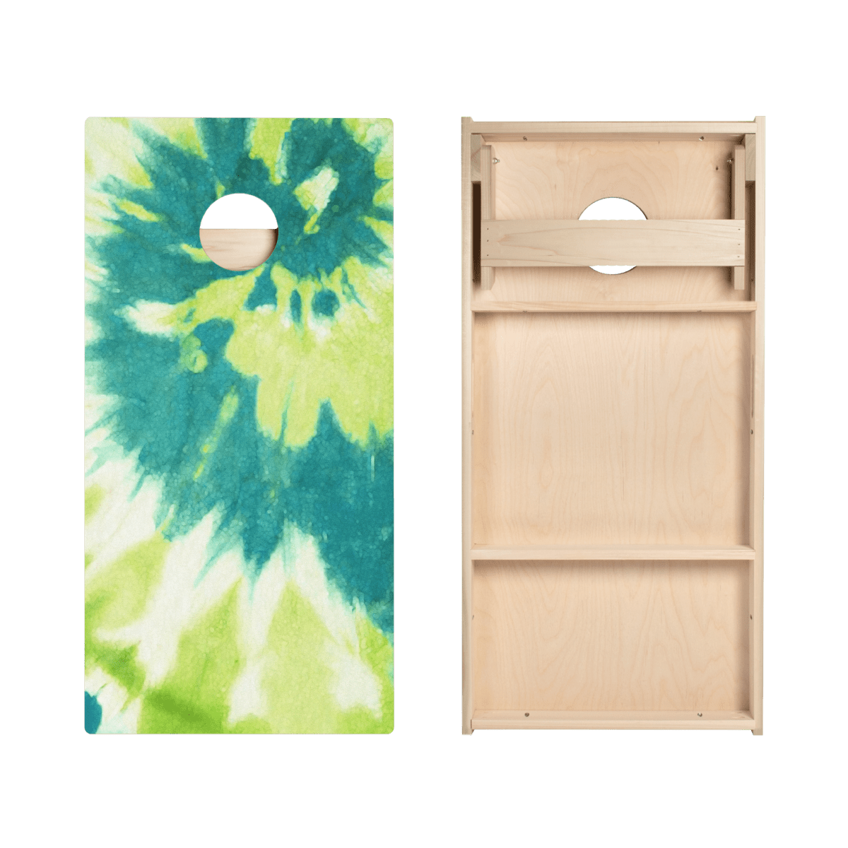 Green Tie - Dye Star Cornhole Boards, - American Cornhole Association