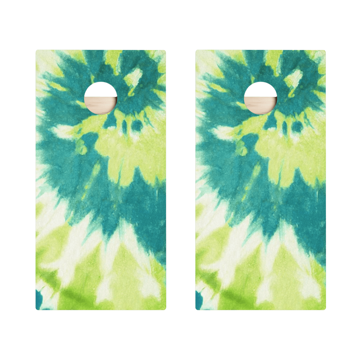 Green Tie - Dye Star Cornhole Boards, - American Cornhole Association