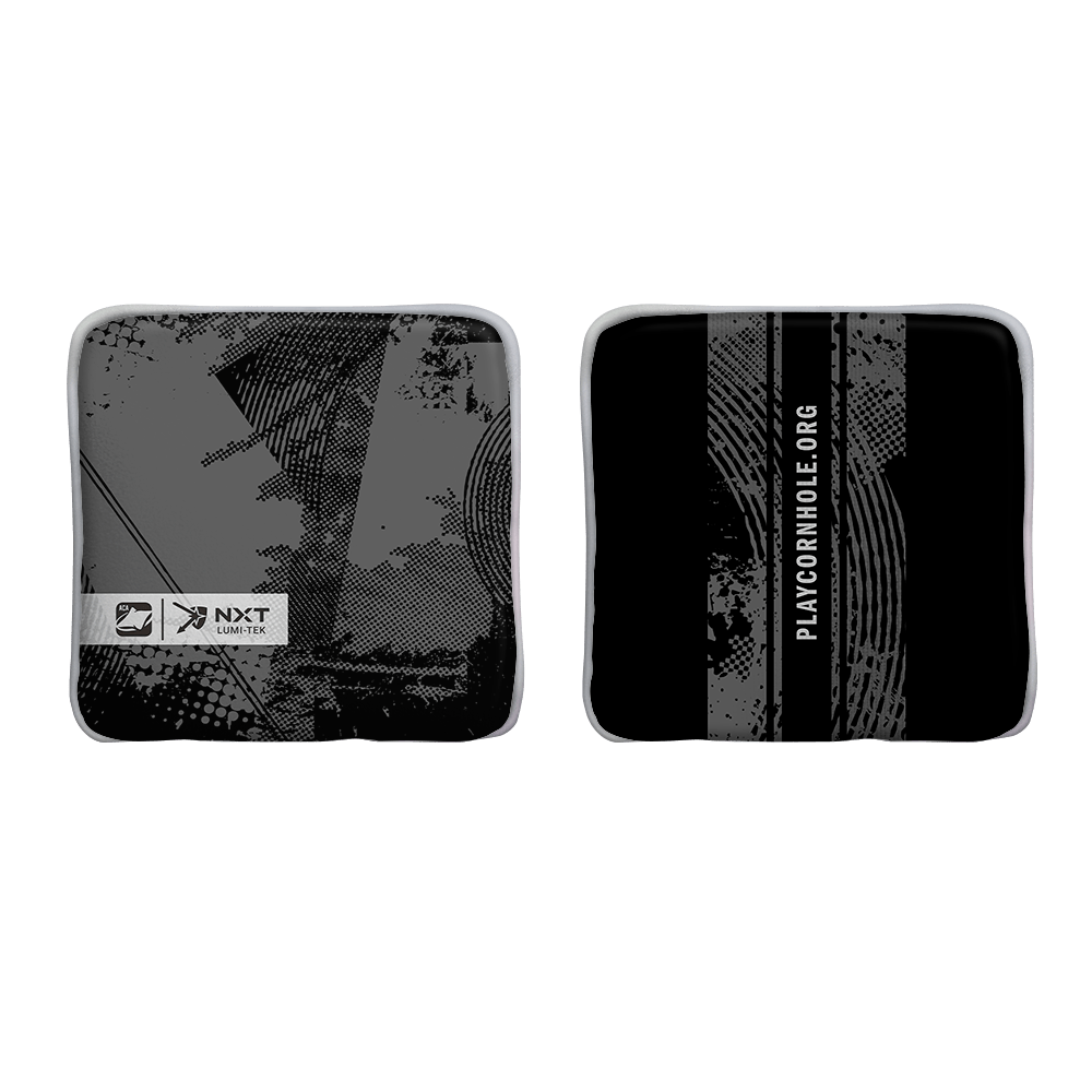 Grunge Black NXT Lumi - Tek Cornhole Bags, - American Cornhole Association