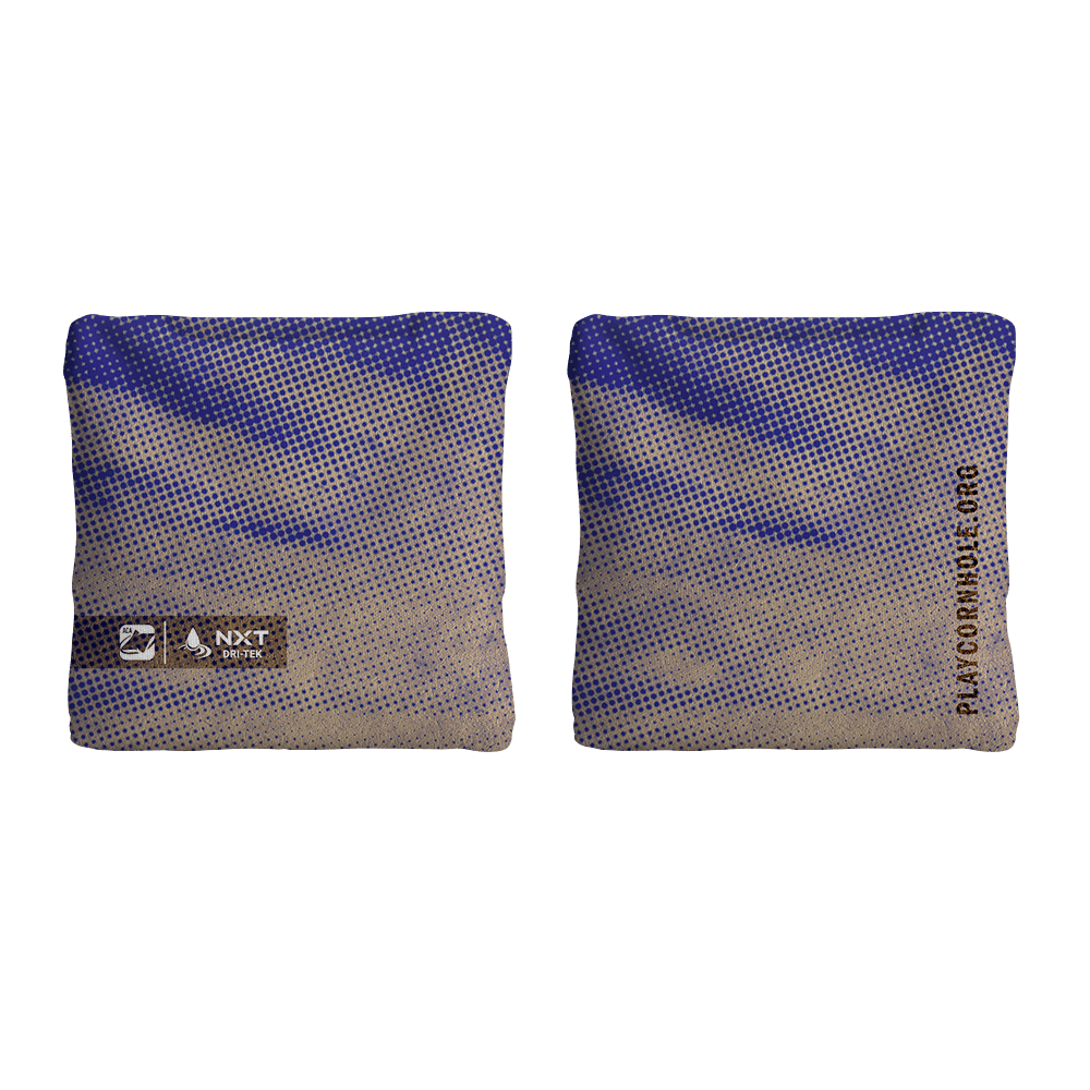 Halftone Horizon Blue NXT Dri - Tek Cornhole Bags, - American Cornhole Association