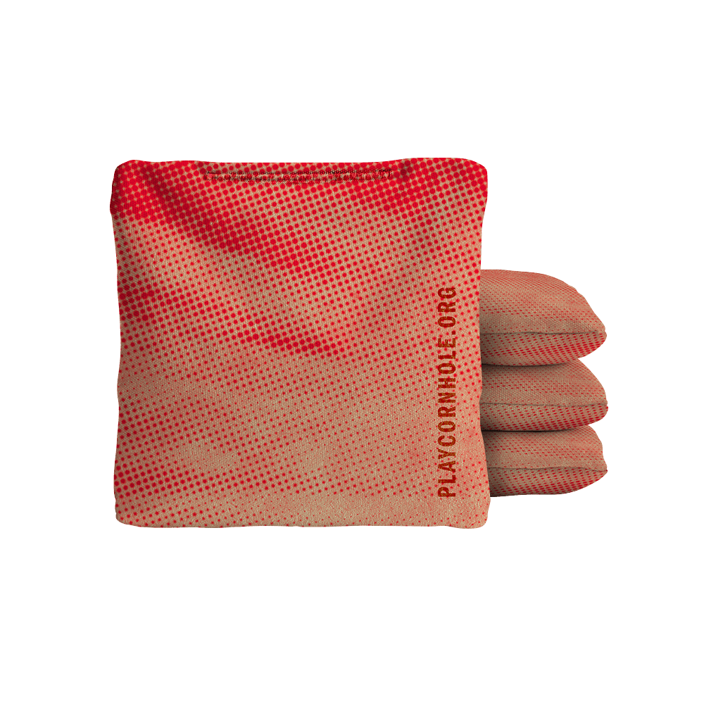 Halftone Horizon Red NXT Dri - Tek Cornhole Bags, - American Cornhole Association