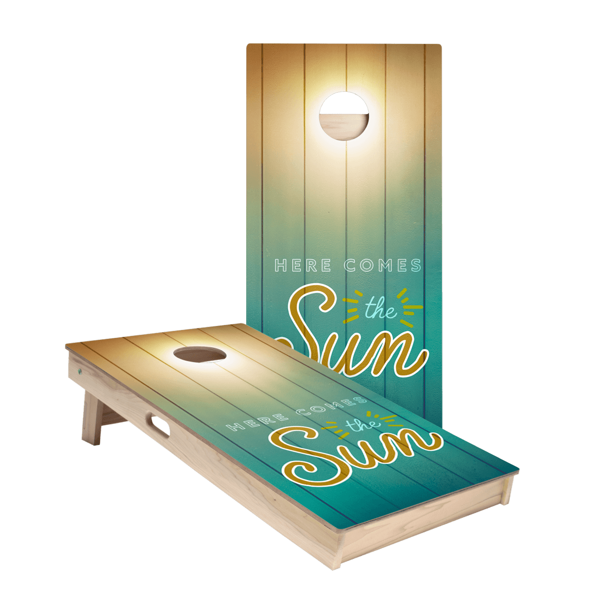Here Comes The Sun Star Cornhole Boards - ACA - 000276 | American Cornhole Association