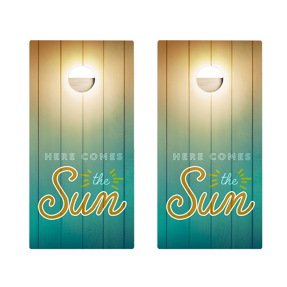 Here Comes The Sun Star Cornhole Boards - ACA - 000276 | American Cornhole Association