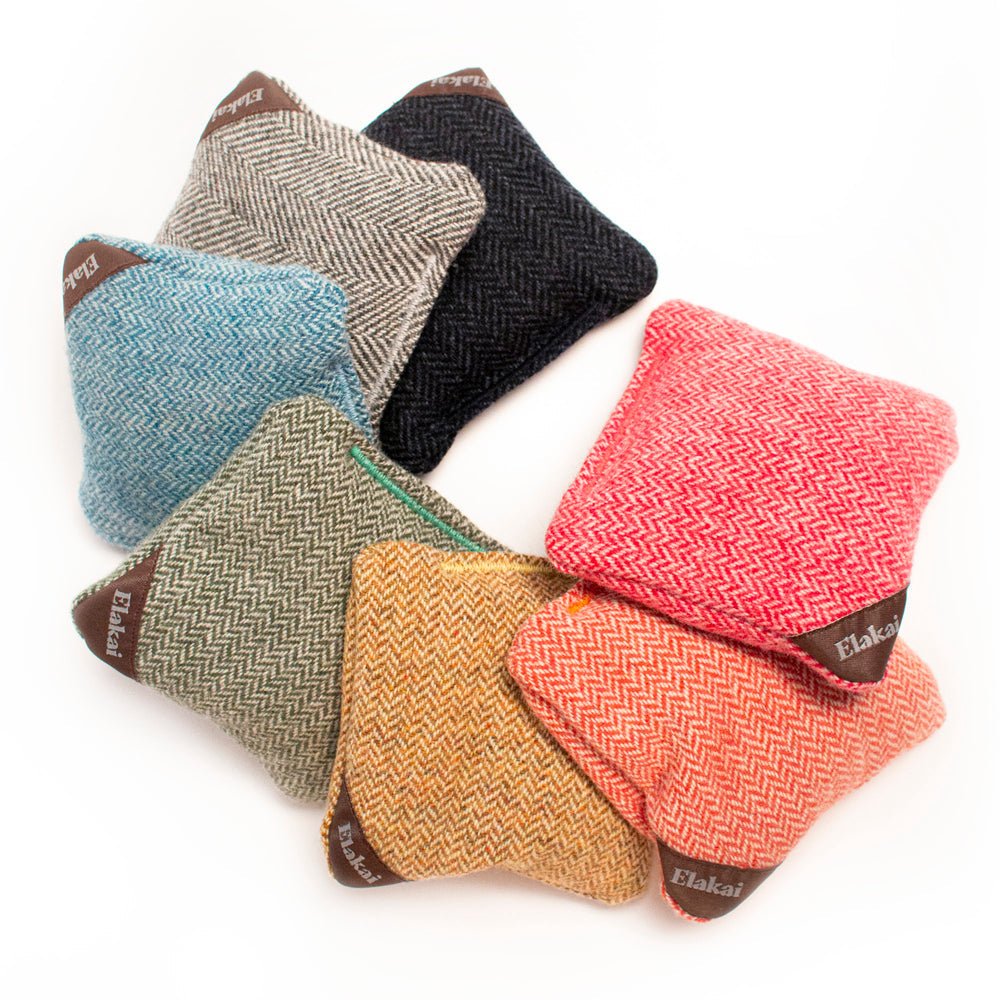 Herringbone Travel - Size Cornhole Bags, Cardinal Red - American Cornhole Association