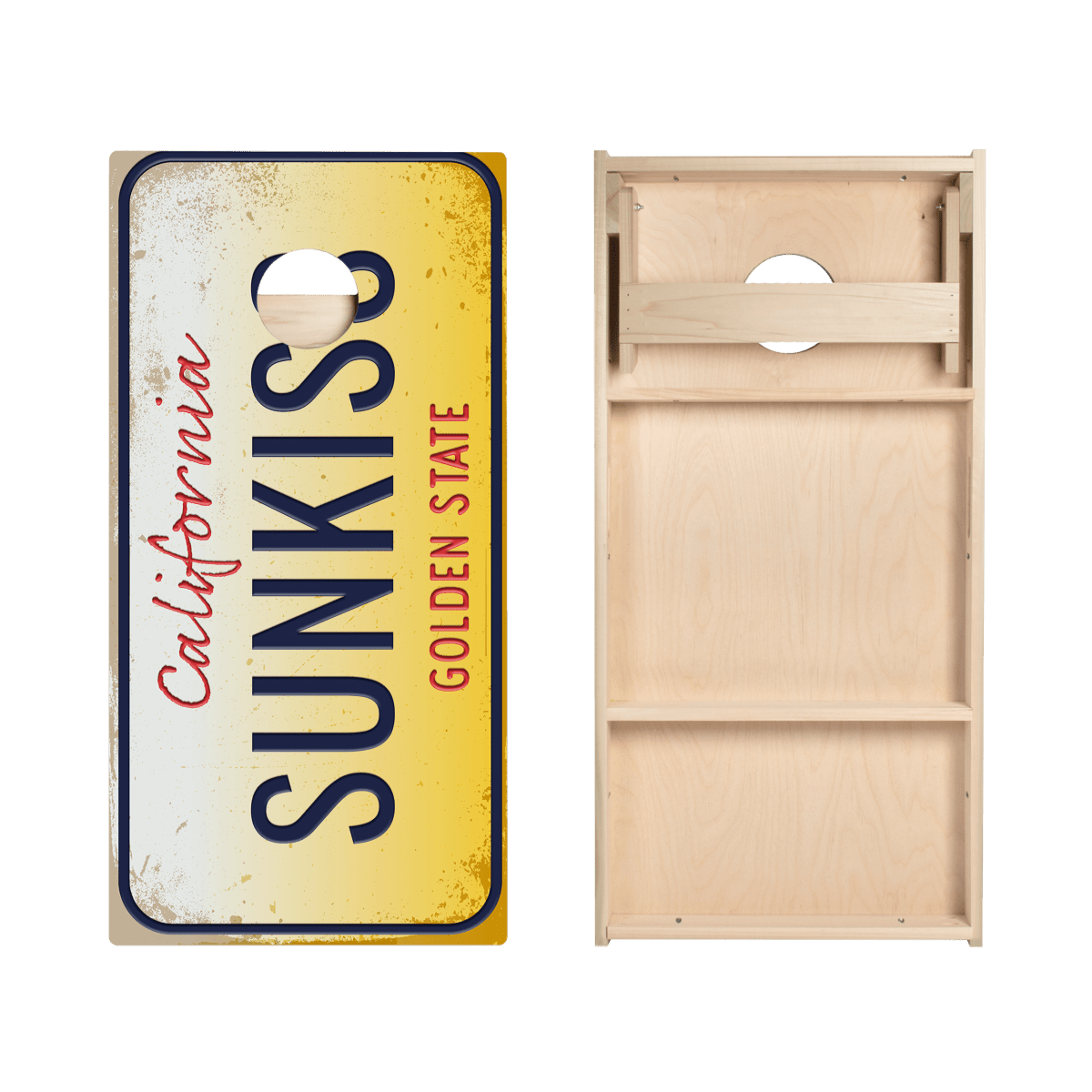 Home State License Plate California Star Cornhole Boards, - American Cornhole Association