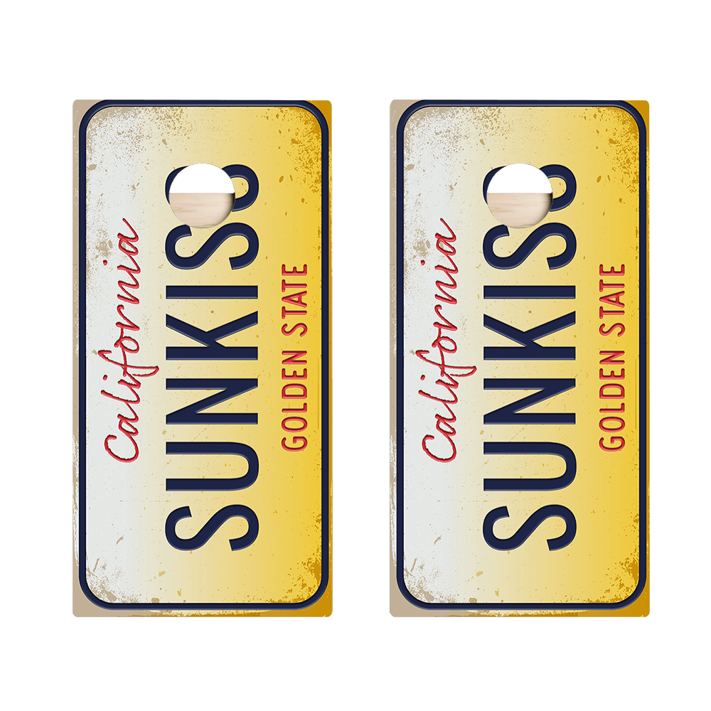 Home State License Plate California Star Cornhole Boards, - American Cornhole Association
