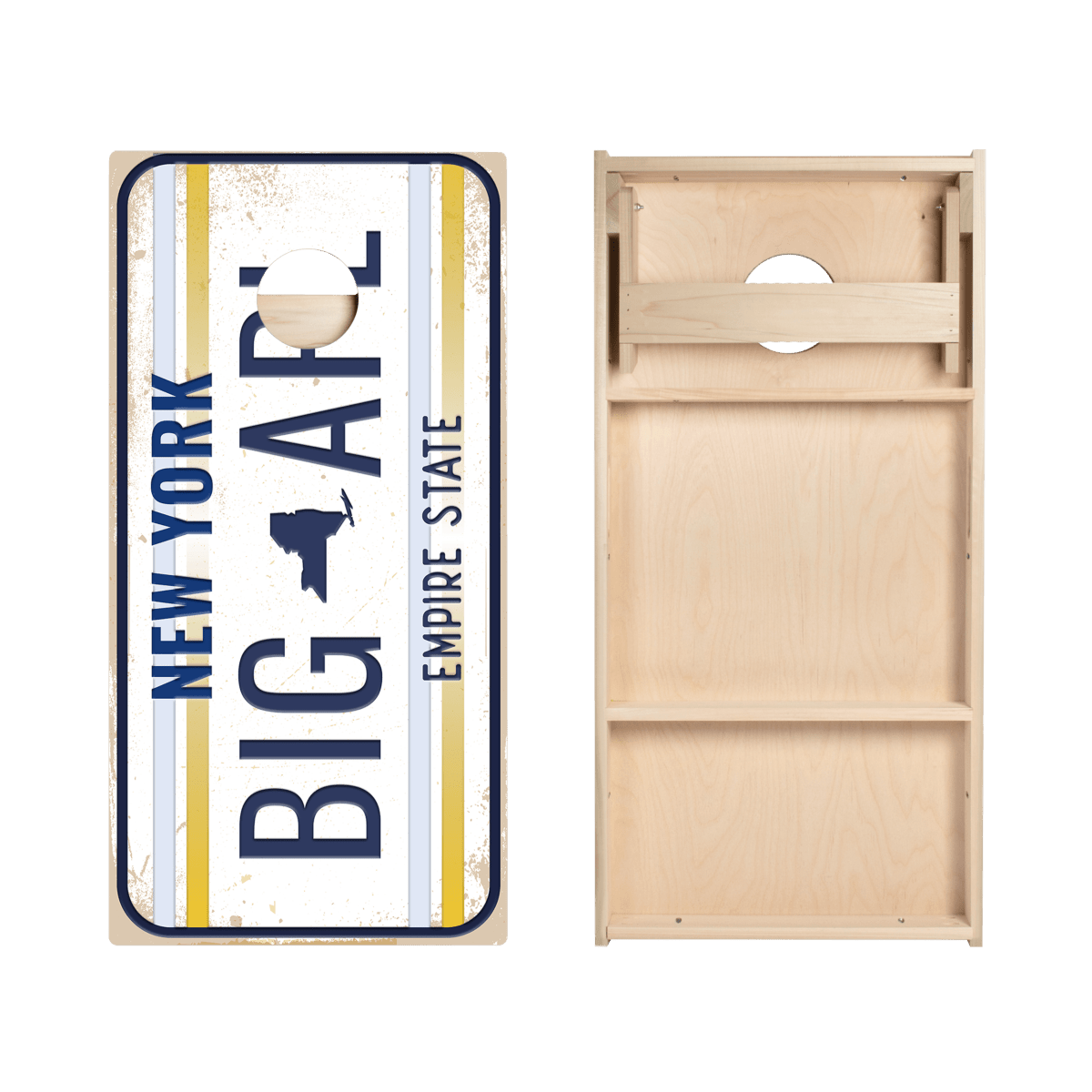 Home State License Plate New York Star Cornhole Boards, - American Cornhole Association