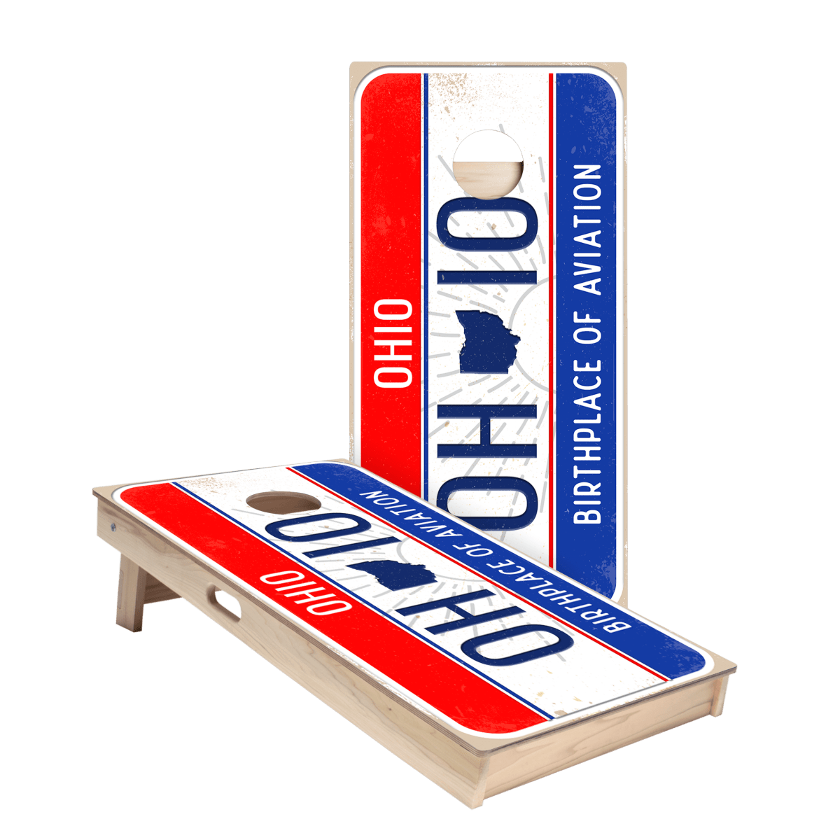 Home State License Plate Ohio Star Cornhole Boards, - American Cornhole Association