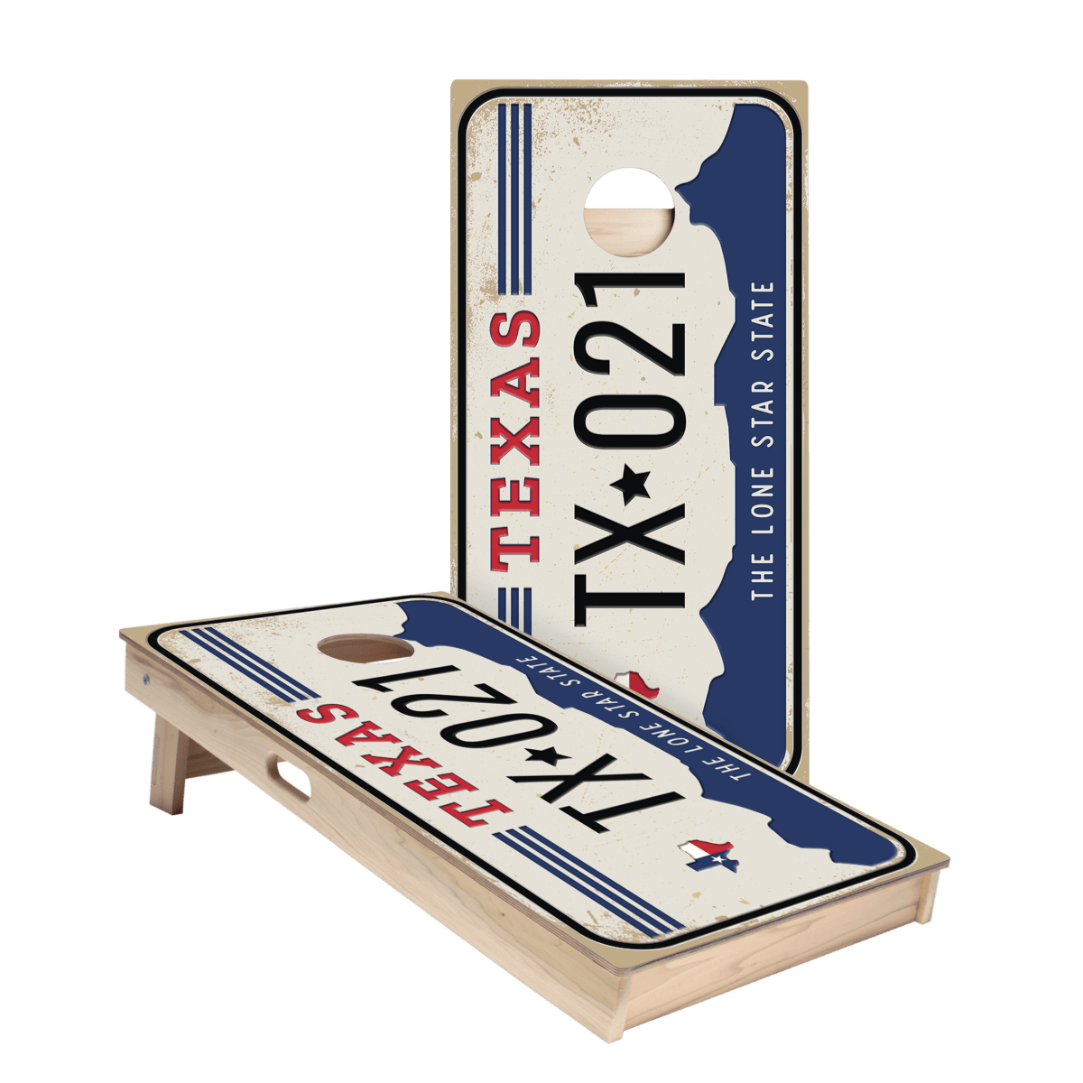 Home State License Plate Texas Star Cornhole Boards, - American Cornhole Association