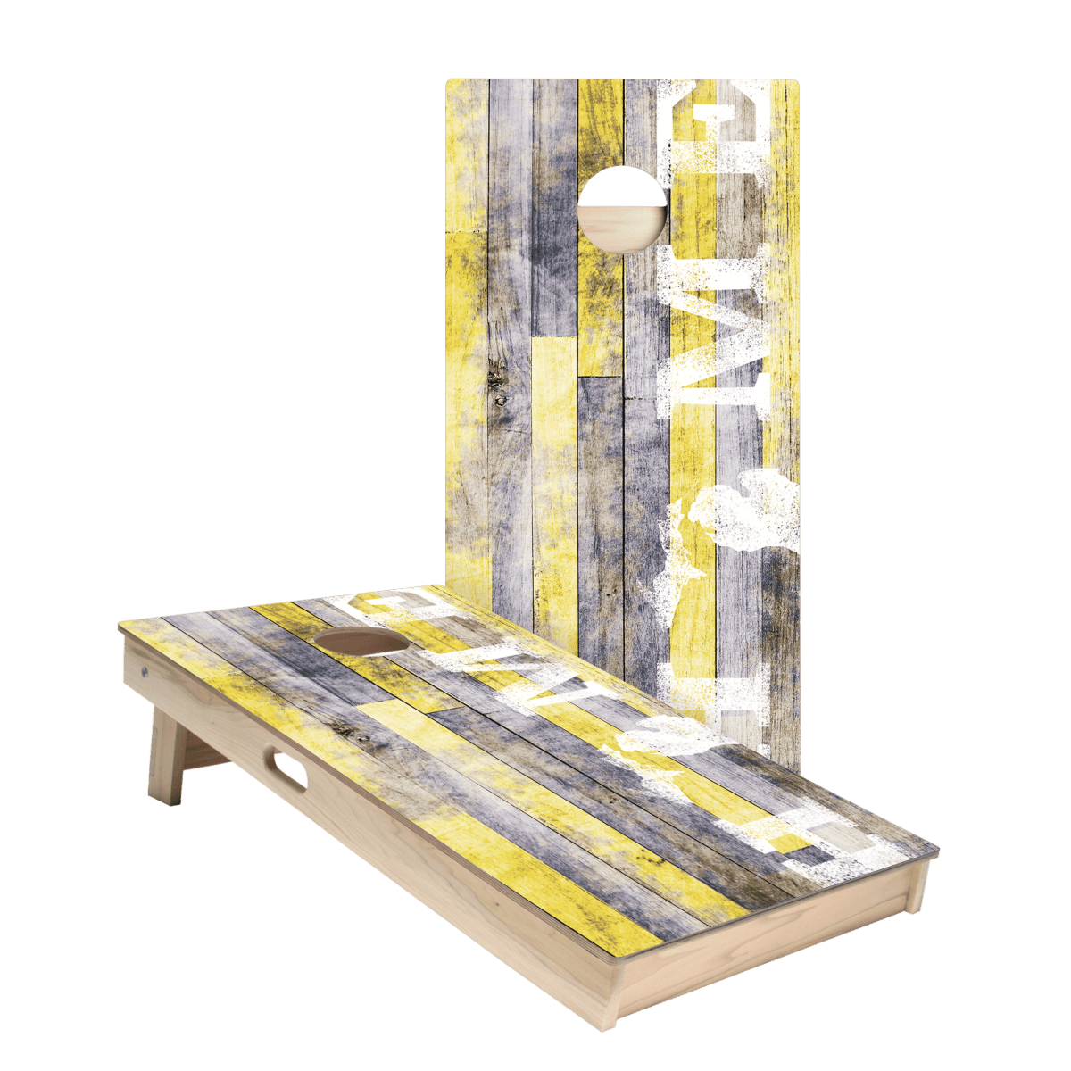 Home State Painted Wood Michigan Star Cornhole Boards - ACA - 000346 | American Cornhole Association