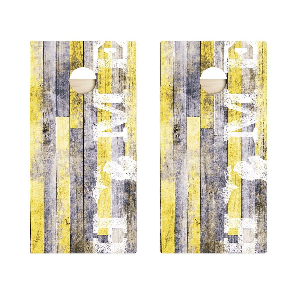 Home State Painted Wood Michigan Star Cornhole Boards - ACA - 000346 | American Cornhole Association