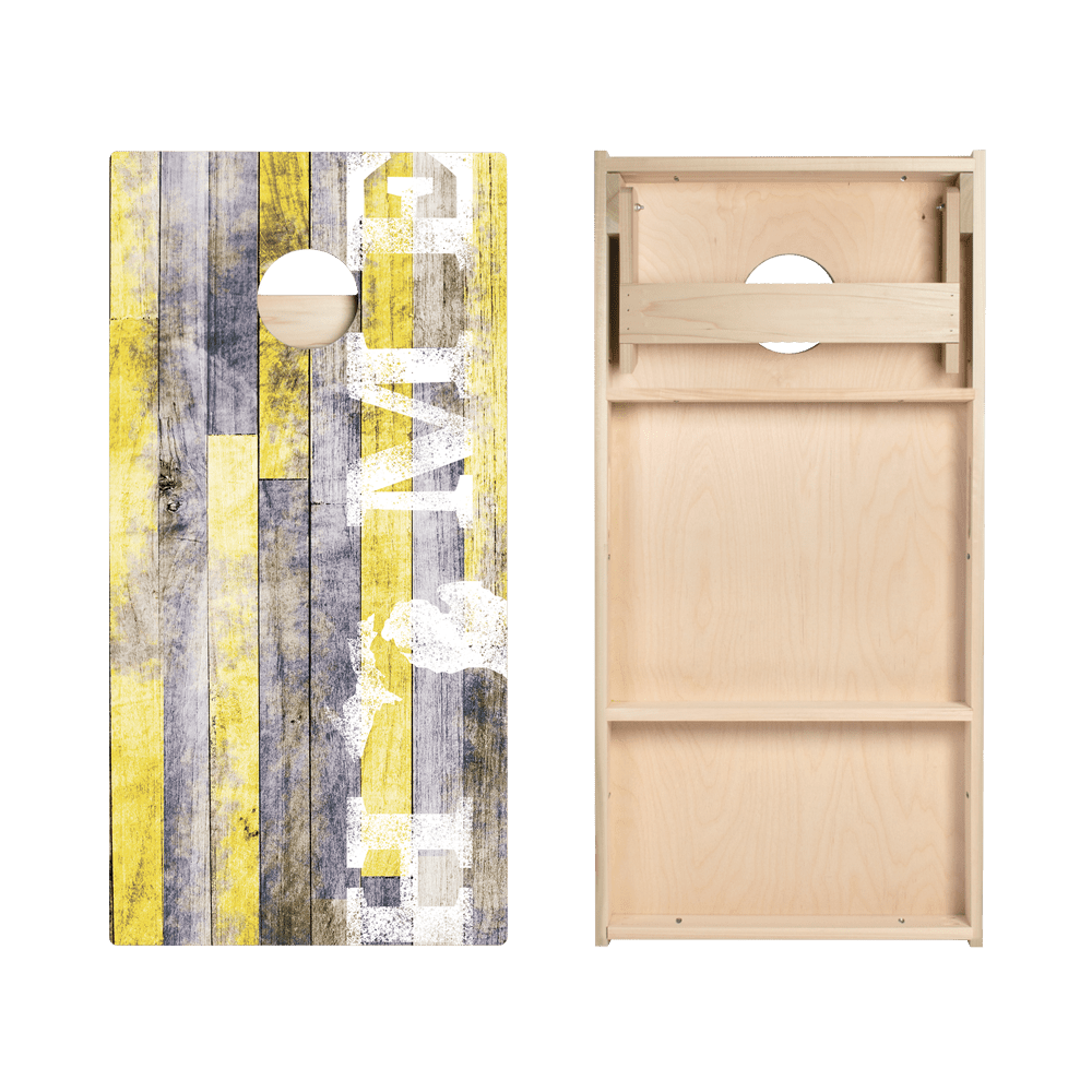 Home State Painted Wood Michigan Star Cornhole Boards - ACA - 000346 | American Cornhole Association