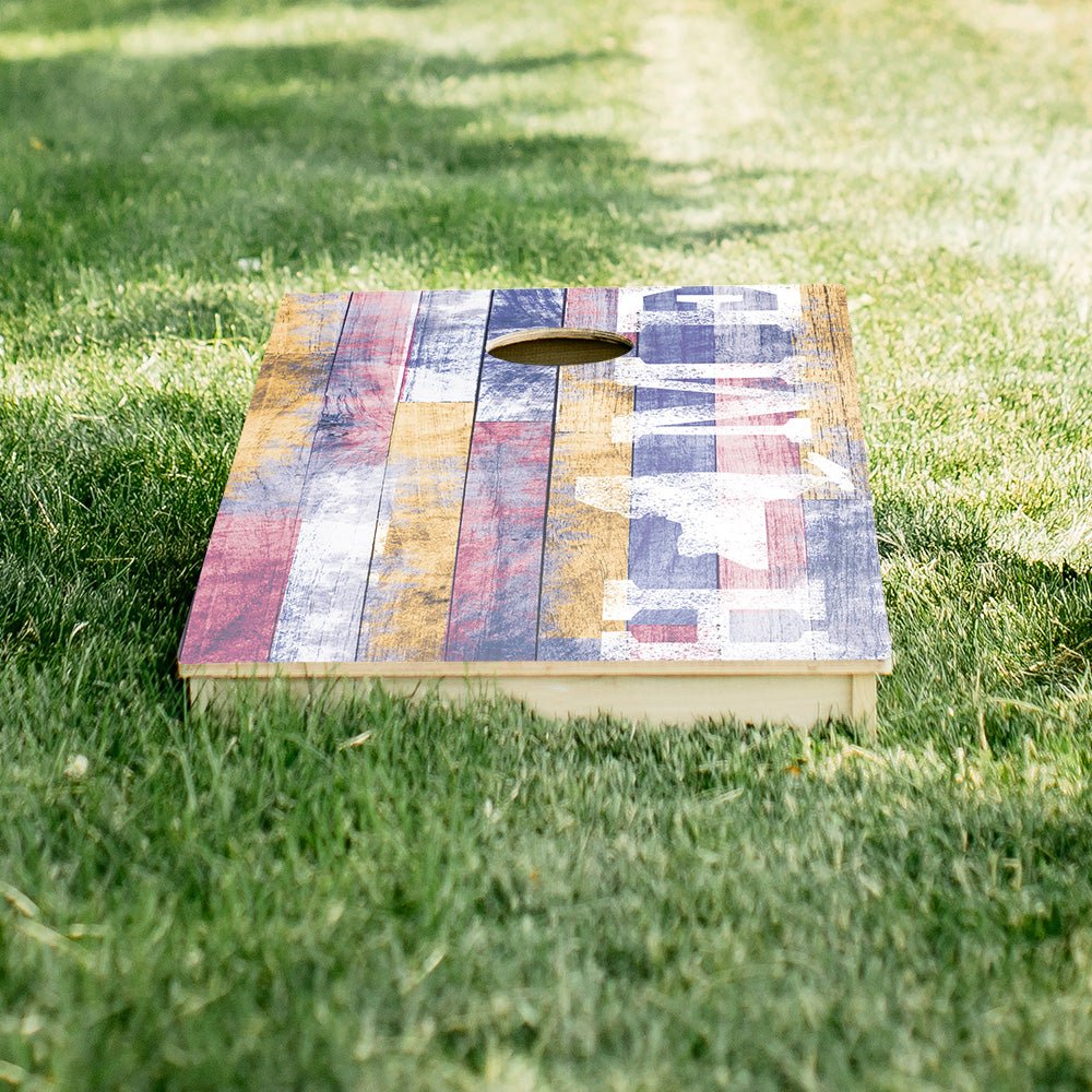 Home State Painted Wood New York Star Cornhole Boards, - American Cornhole Association
