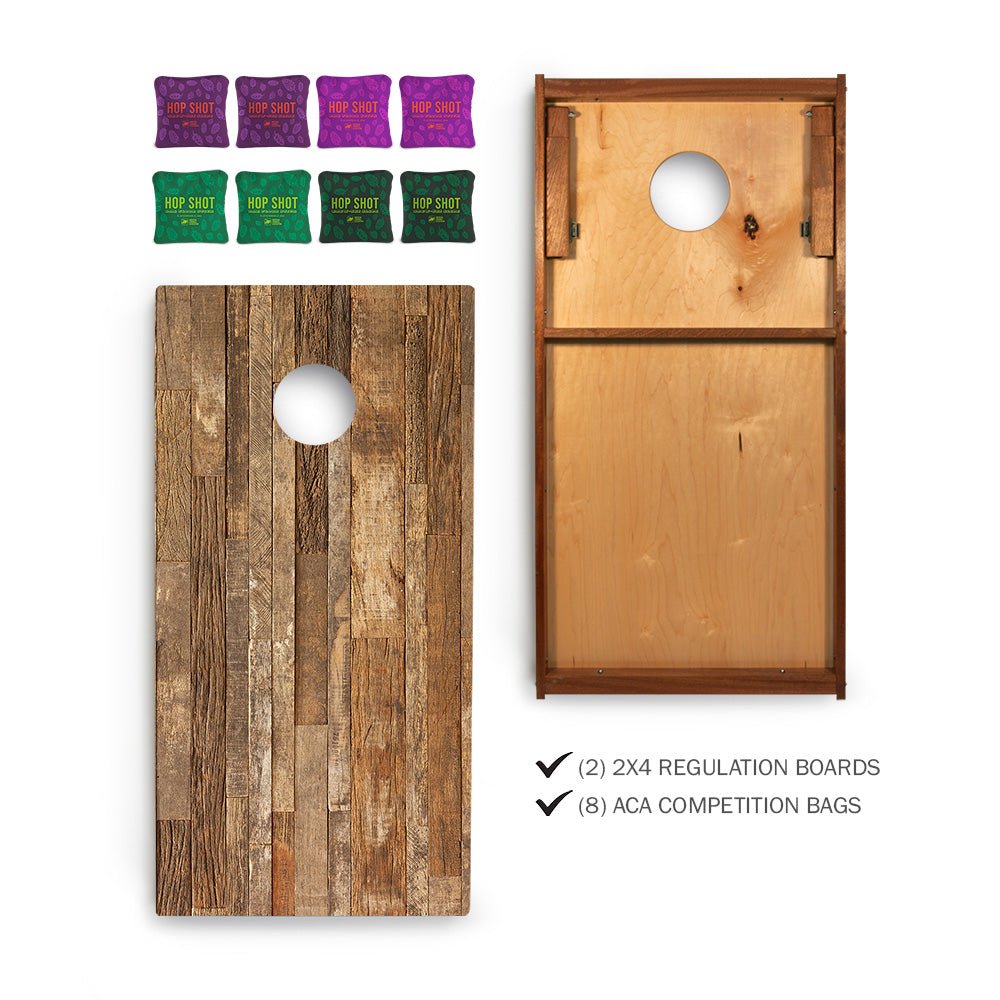 Hop Shot Sig Pro 2x4 Regulation Cornhole Bundle - | American Cornhole Association