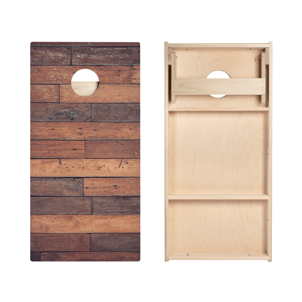 Horizontal Rustic Wood Star Cornhole Boards - ACA - 000383 | American Cornhole Association
