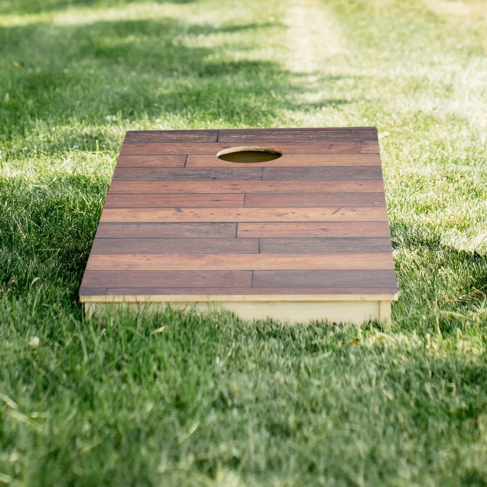 Horizontal Rustic Wood Star Cornhole Boards - ACA - 000383 | American Cornhole Association