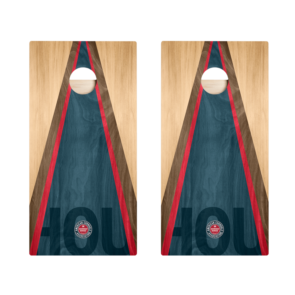 Houston Football Gameday Classic Triangle Star Cornhole Boards, - American Cornhole Association