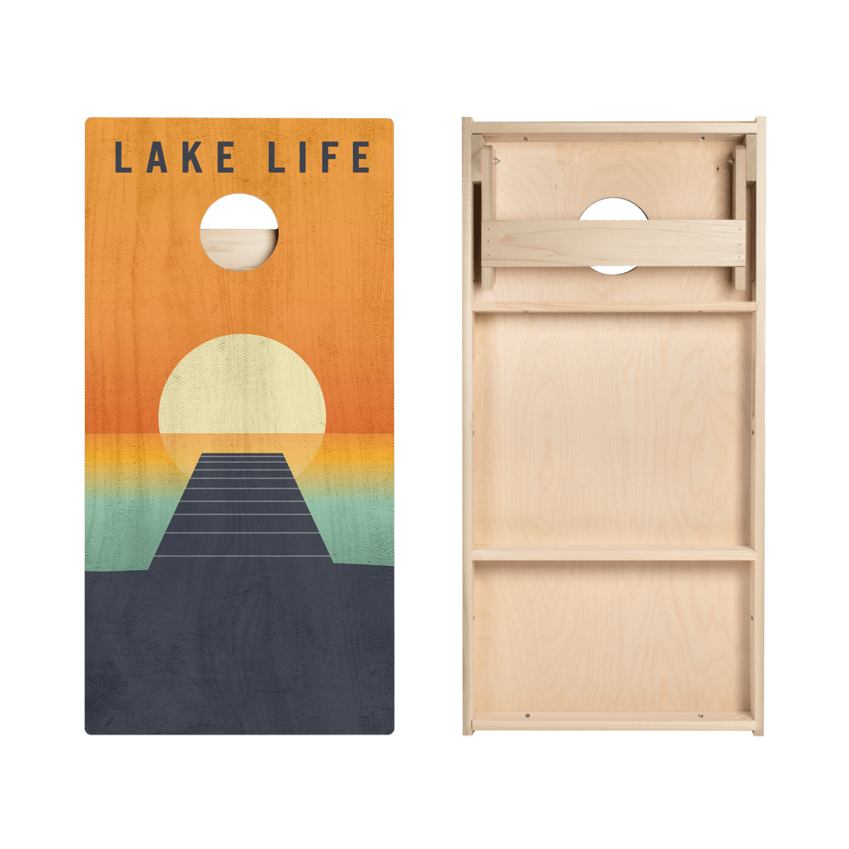 Lake Life Sunset Star Cornhole Boards, - American Cornhole Association