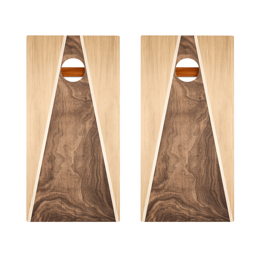 Light Swirl Triangle Silver Series Cornhole Boards - American Cornhole Association