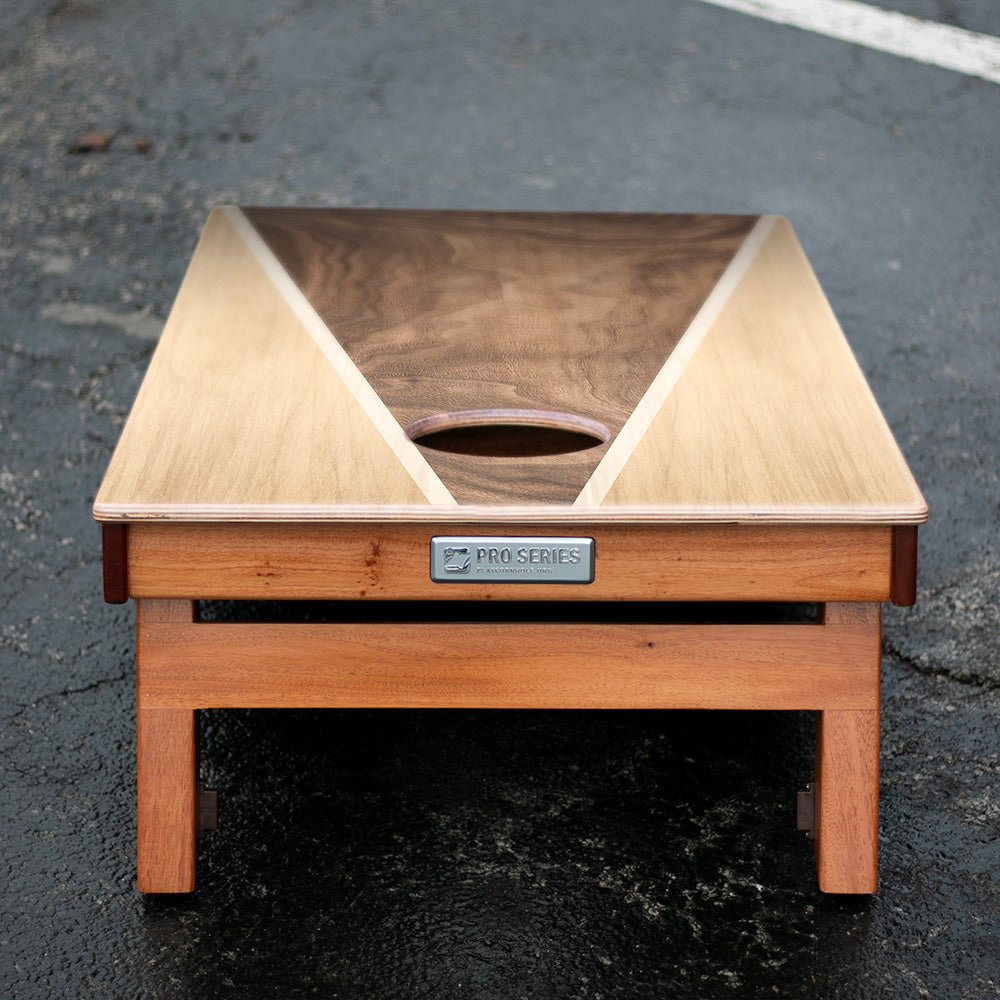 Light Swirl Triangle Silver Series Cornhole Boards - American Cornhole Association