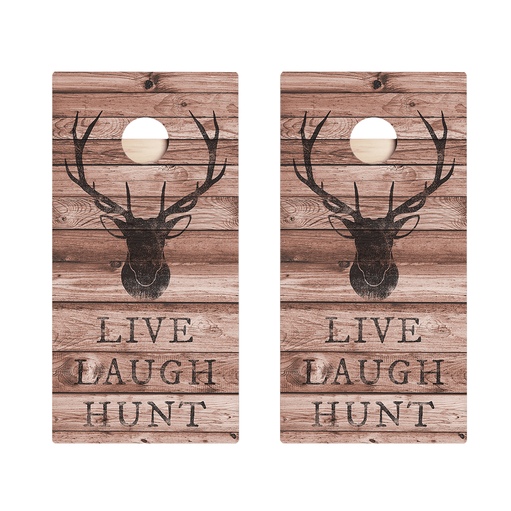 Live Laugh Hunt Star Cornhole Boards, - American Cornhole Association