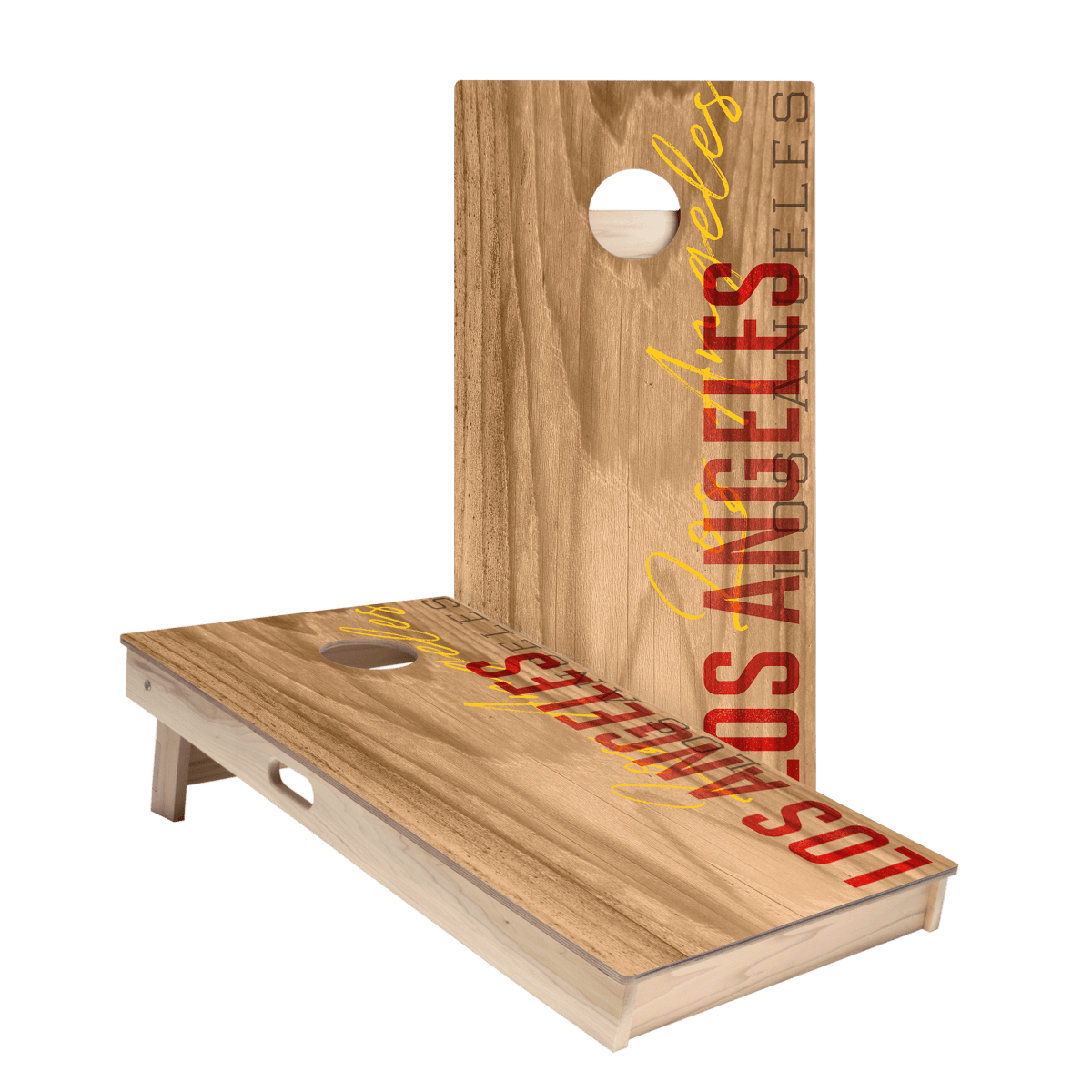 Los Angeles Red Campus Gameday Star Cornhole Boards, - American Cornhole Association