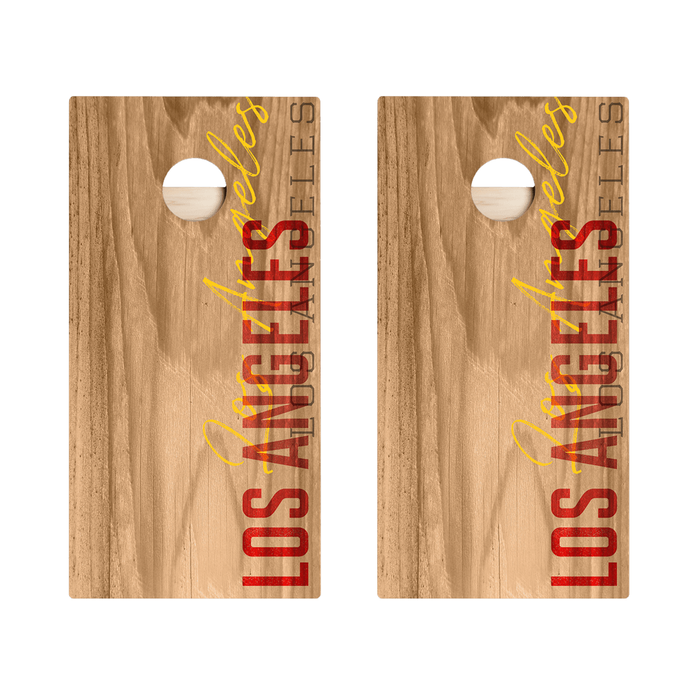 Los Angeles Red Campus Gameday Star Cornhole Boards, - American Cornhole Association