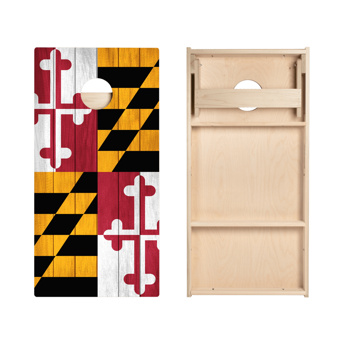 Maryland Flag Star Cornhole Boards - ACA - 000122 | American Cornhole Association