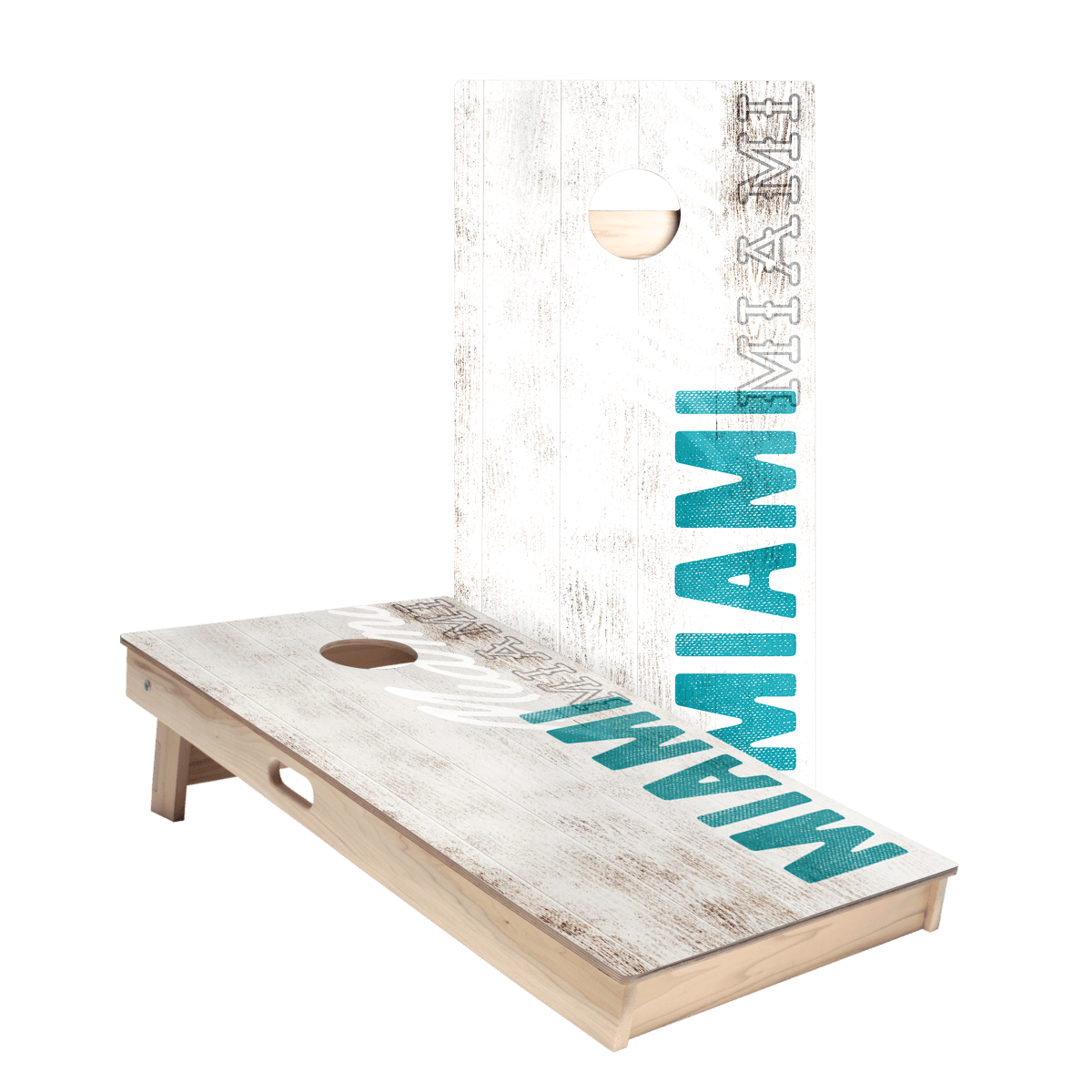 Miami Football Vintage Gameday Star Cornhole Boards, - American Cornhole Association