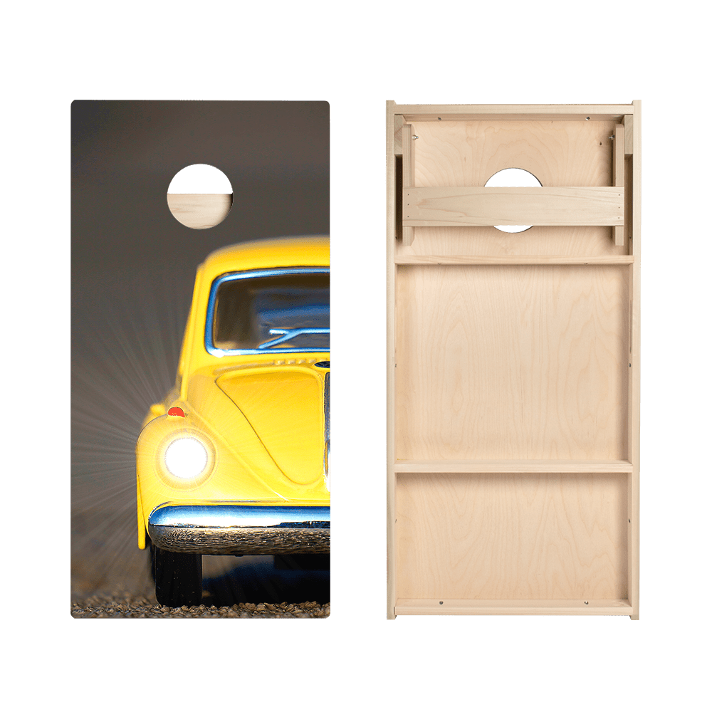 Mini Yellow Car Star Cornhole Boards, - American Cornhole Association