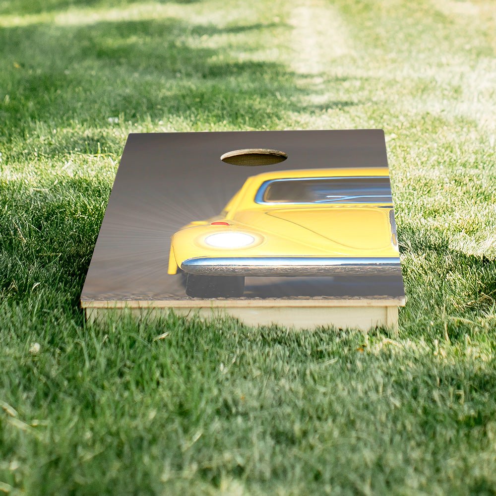 Mini Yellow Car Star Cornhole Boards, - American Cornhole Association
