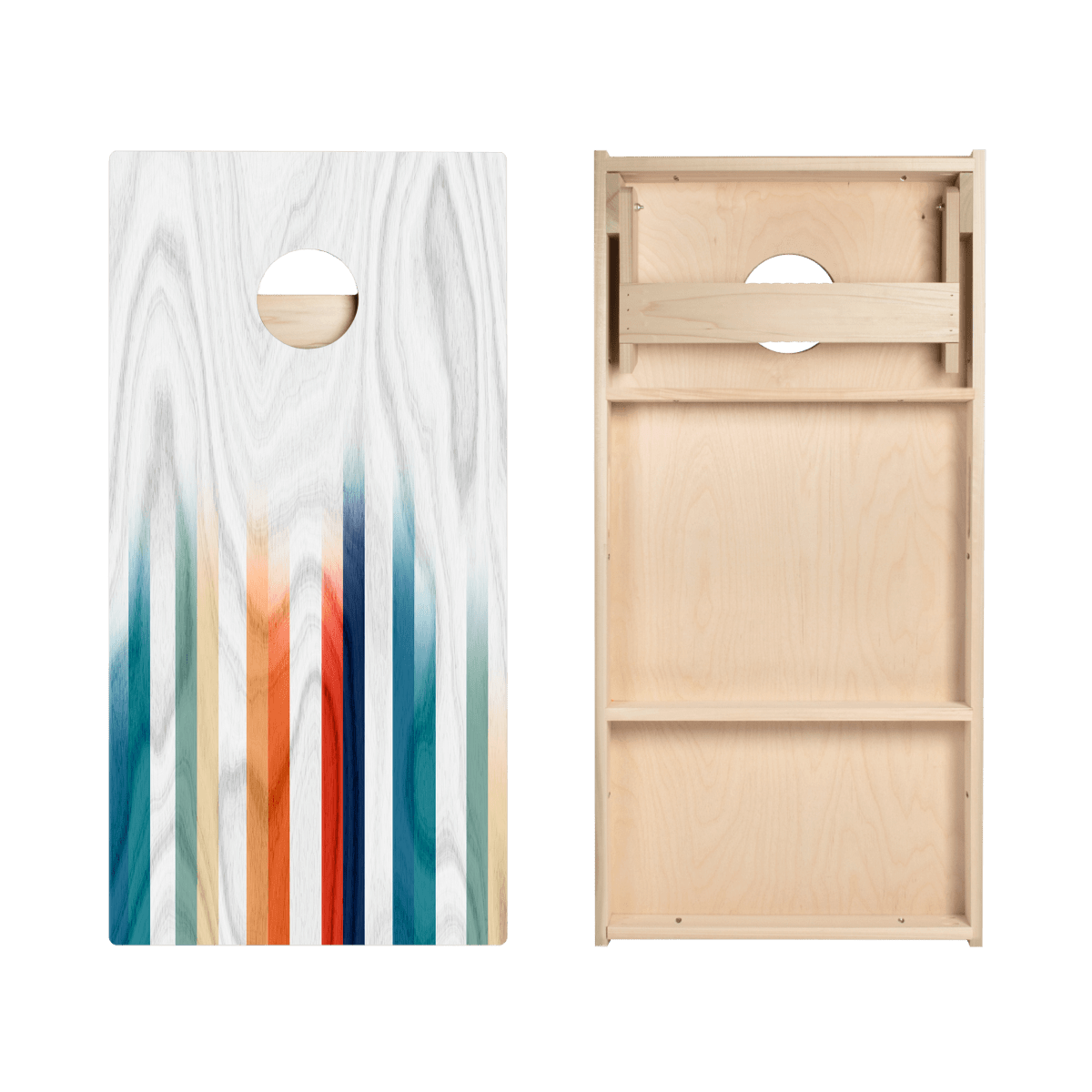 Multi Faded Stripes Star Cornhole Boards - ACA - 000303 | American Cornhole Association