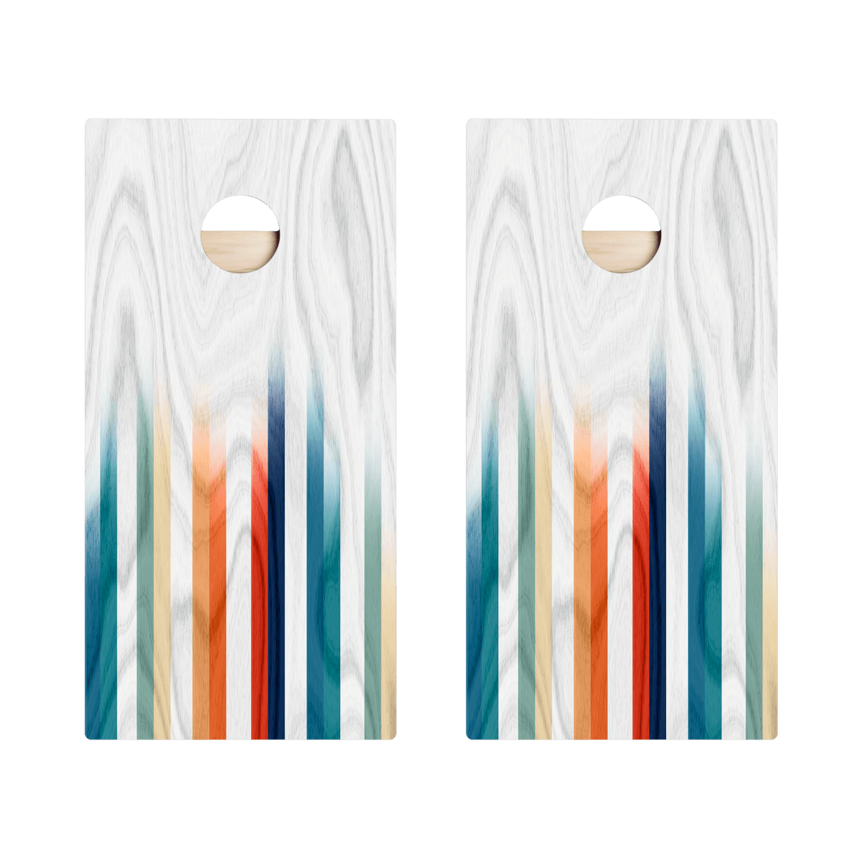 Multi Faded Stripes Star Cornhole Boards - ACA - 000303 | American Cornhole Association