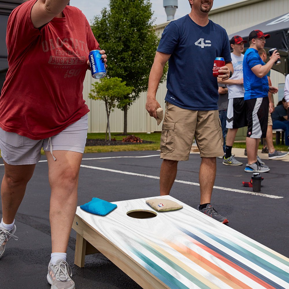 Multi Faded Stripes Star Cornhole Boards - ACA - 000303 | American Cornhole Association