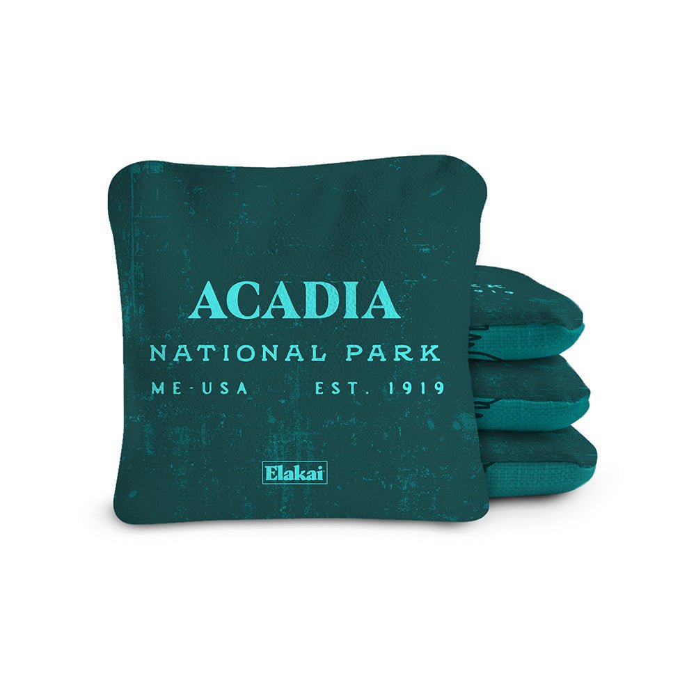 National Parks Acadia Cornhole Bags, Teal - American Cornhole Association